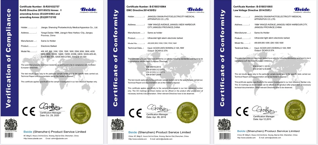 CE RoHS ISO 55-95W Ballast LED Light Alarm UV Lamp Electronic Ballasts