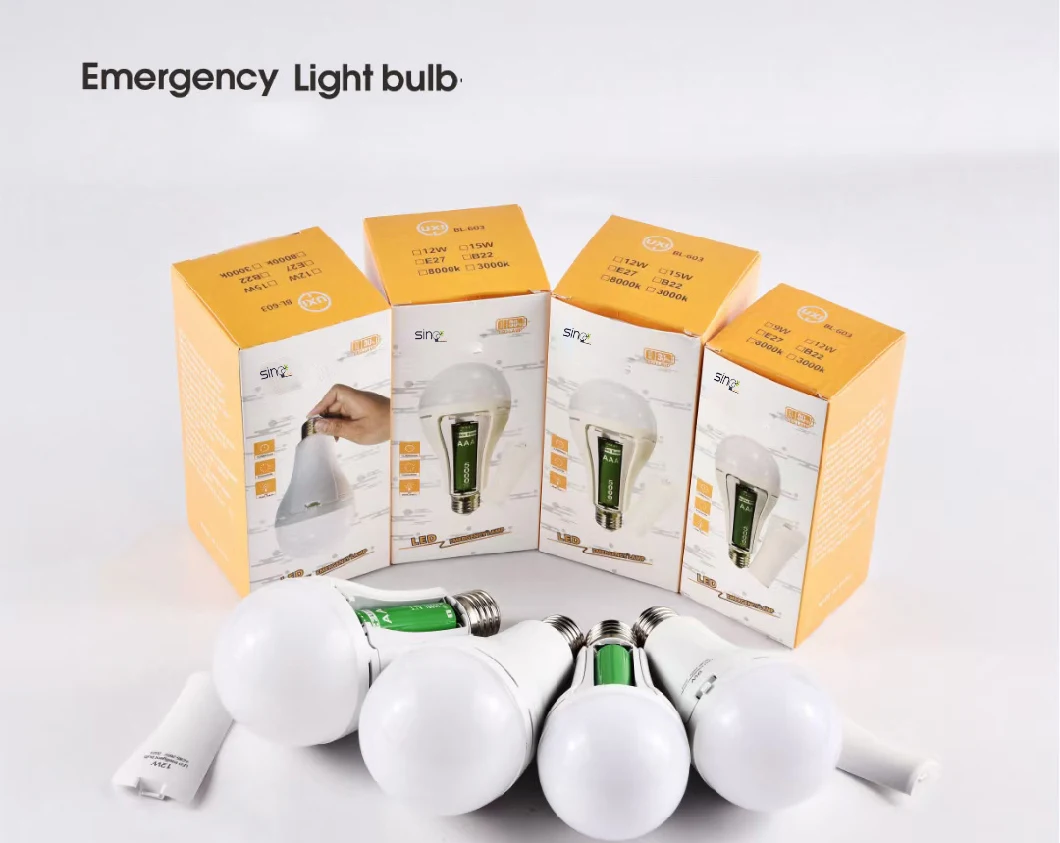 15 Watt Emergency Bulb Rechargeable Light B22 E27 Battery Operated LED Light Bulb
